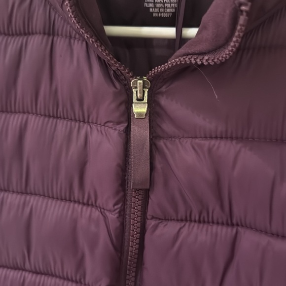 Women’s Lightweight Puffer Jacket St. John's Bay Plum Purple - Picture 6 of 7